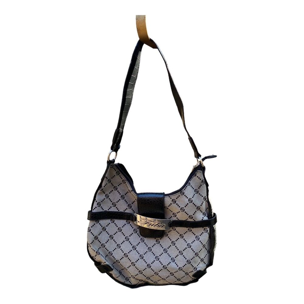 Vtg FUBU  y2k Lightweight Bag Black/Gray